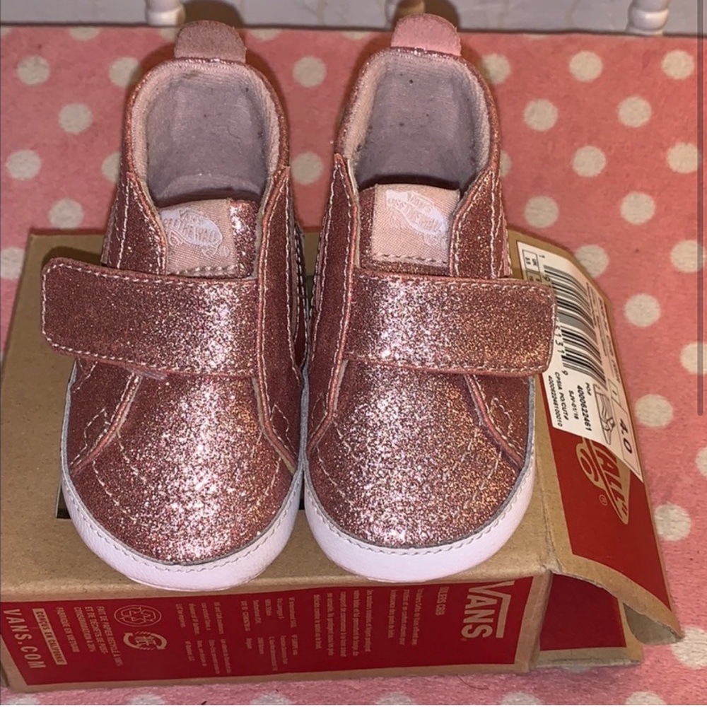 Vans Kids Glitter Pink Shoes